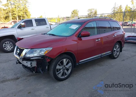 2014 Nissan Pathfinder Platinum z USA, uszkodzony, nr VIN 5N1AR2MM4EC609421